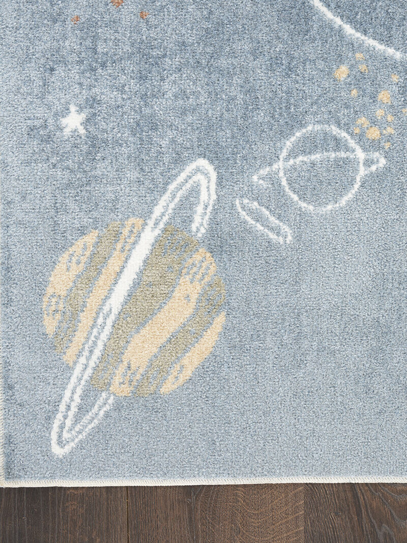 Astra Machine Washable ASW18 Turquoise/Multicolor 4' x 6' Rug