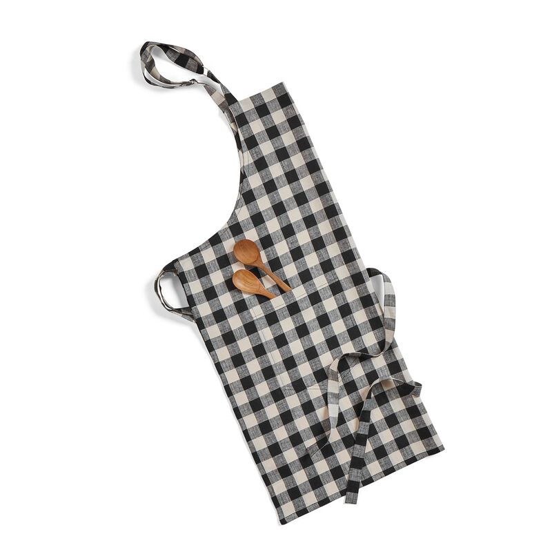 Solino Home 100% Pure Linen Apron - Linen Bib Apron