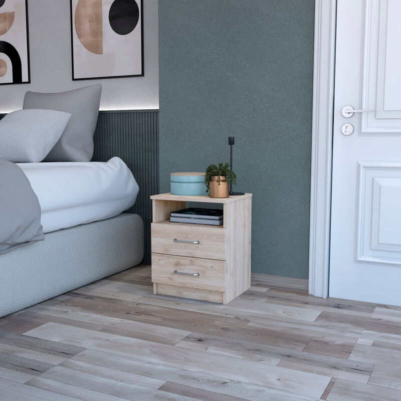 Nightstand Olienza, Bedroom, Light Gray