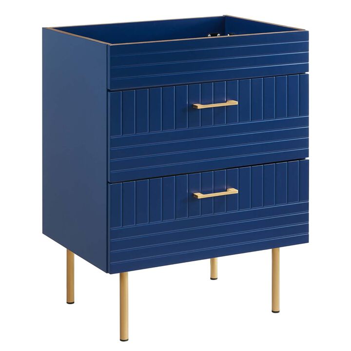 Modway Daybreak 23.5" Particleboard MDF Wood and Metal Bathroom Vanity in Blue