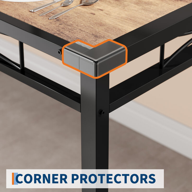 Space Saving 3-Piece Dining Table Set. Sturdy Wood Table & Padded Chairs with Corner Guards. Compact Design for Apartment Kitchen Breakfast Nook image number 4