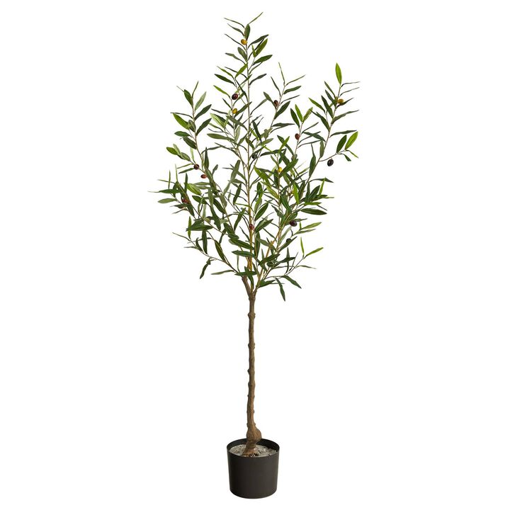 Nearly Natural 5-ft Olive Artificial Tree