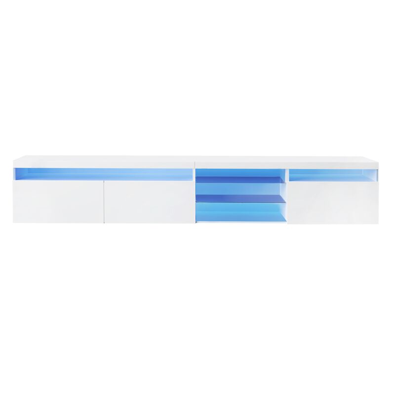 Merax Modern Versatile TV Stand with LED Lights