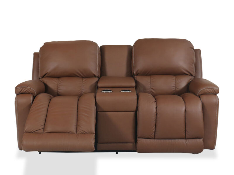 Greyson Power Reclining Loveseat in Caramel