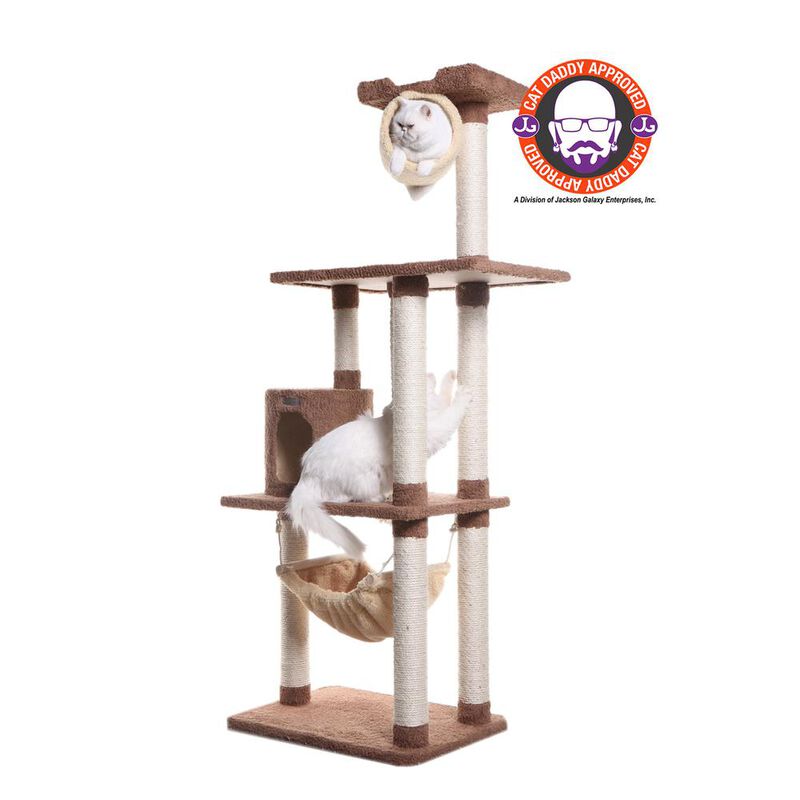Armarkat 70 Real Wood Cat Tree With Scratch Posts, Hammock For Cats & Kittens