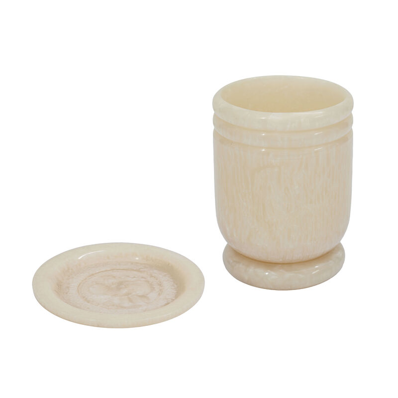 Channeled Blue Swirl Resin Kiddush Cup image number 2