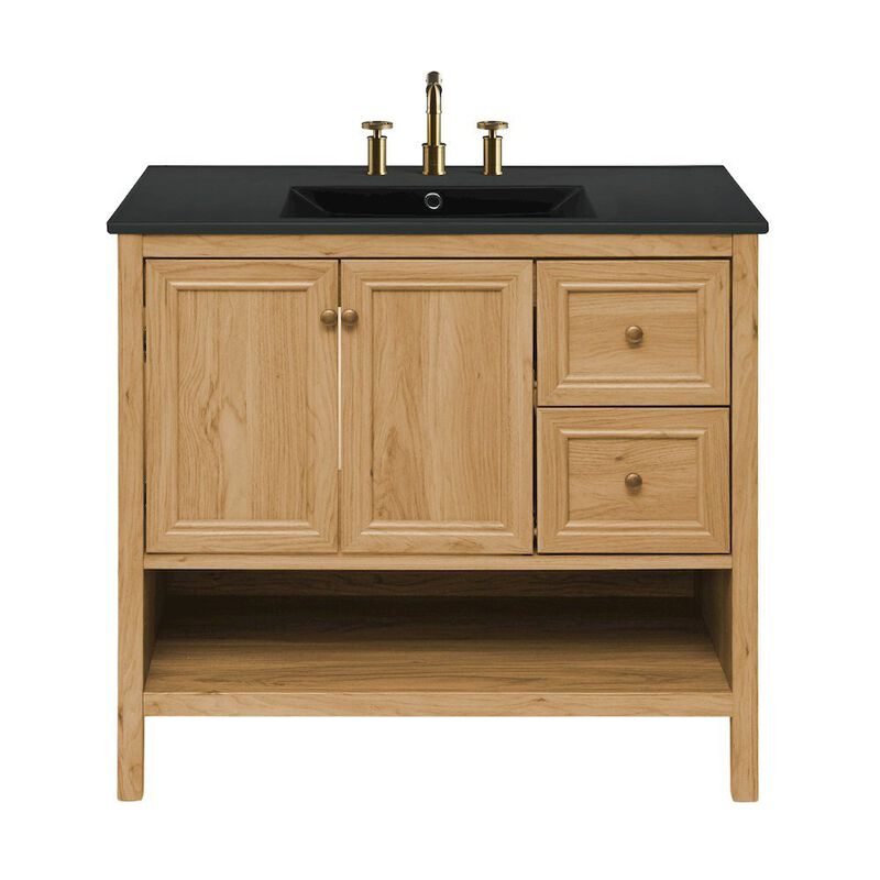36" Freestanding Bathroom Vanity with 3-Hole Widespread Sink Top image number 0
