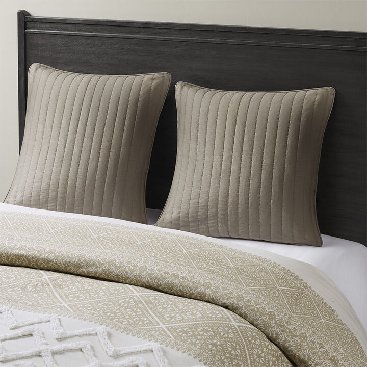 Gracie Mills Johnny Farmhouse Chic Cotton Quilted Euro Sham