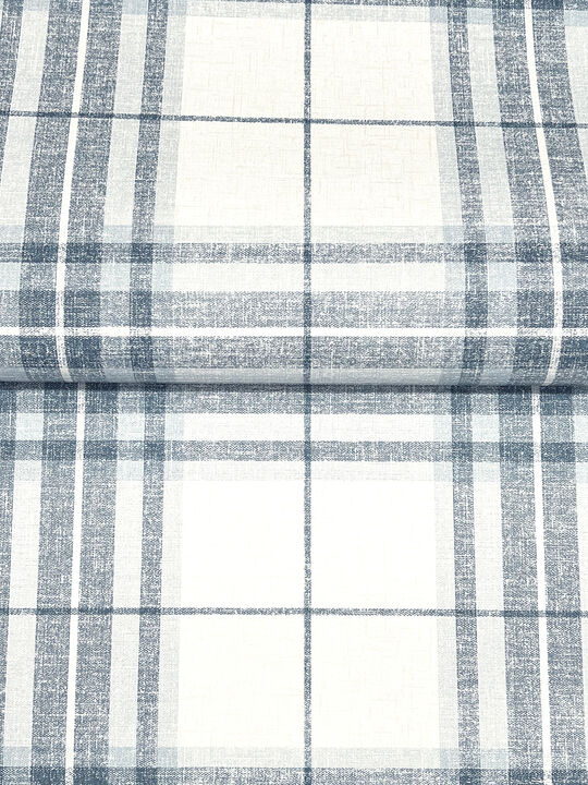 Cabin Check Blue Plaid Wallpaper (Set of 2)