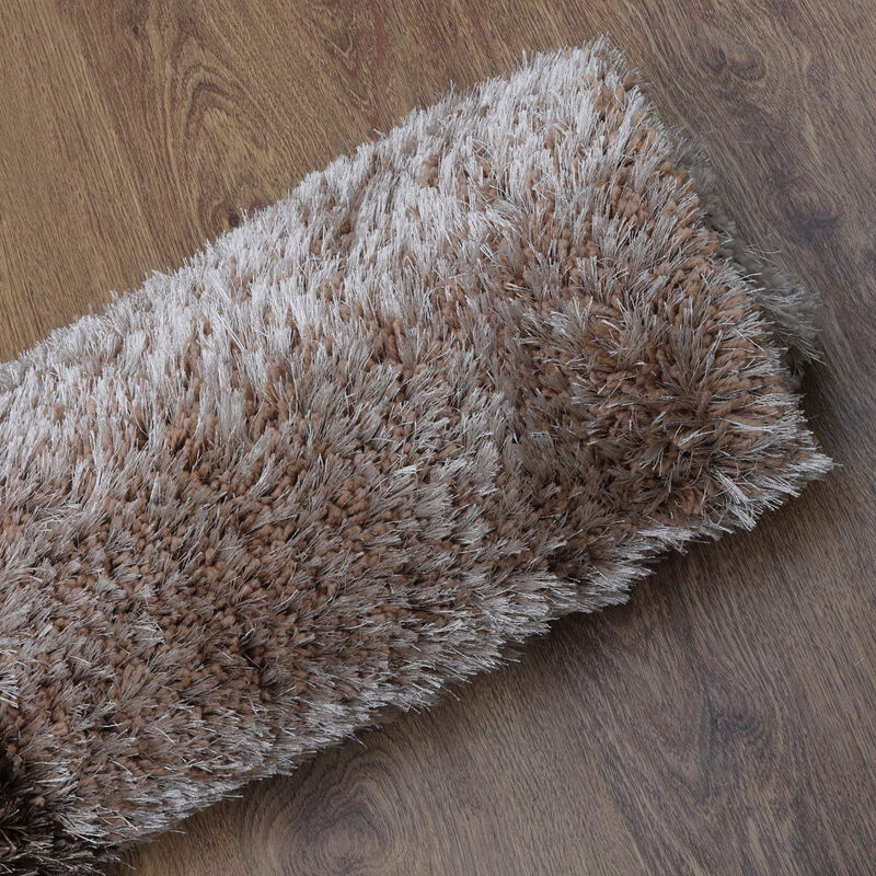 RUGSOTIC CARPETS HAND TUFTED SHAG POLYESTER ECO-FRIENDLY AREA RUGS  - Rectangle, Size, Geometric Modern Design, High Pile Thick Handmade Anti Skid Rugs for Living Room K00018 image number 6