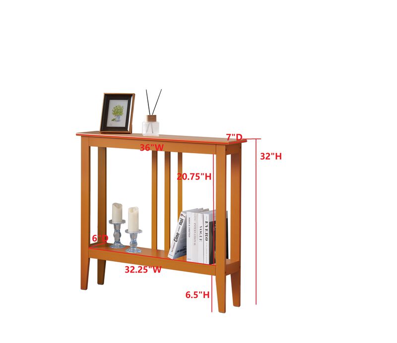 Kings Brand Furniture Balfour Console Table – Durable Wood, Windsurfer Finish, Smooth Top & Lower Shelf