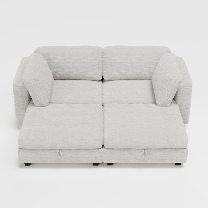 TATEUS  Sleeper Sectional Sofa Set