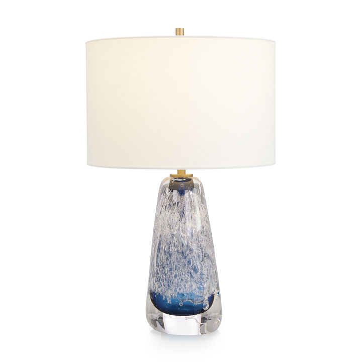 Sapphire Blue Art Glass Table Lamp