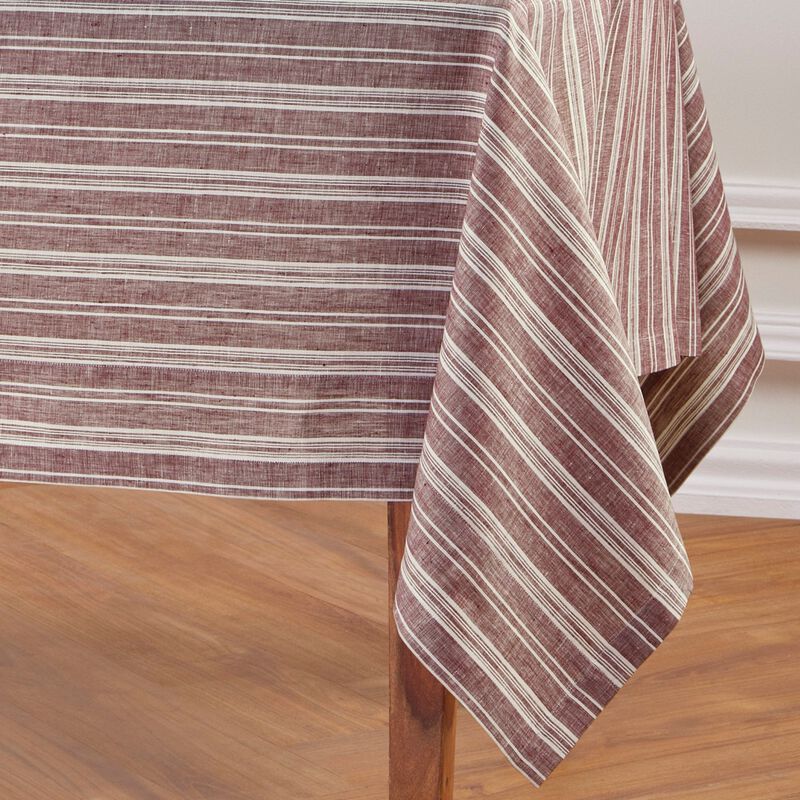 Christmas Linen Tablecloth - Chelsea Stripe, Solino Home