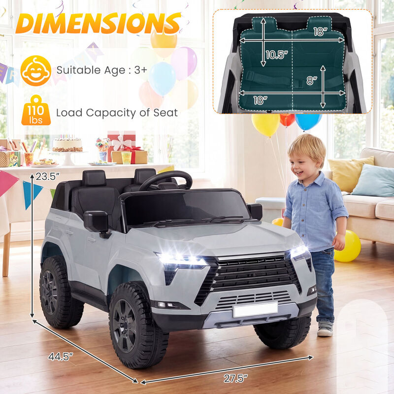 24V 4WD Kids Ride On Vehicle with Remote Control for Yard and Garden Play image number 2