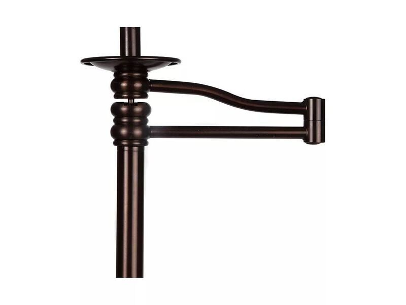 Caden LED Modern Floor Lamp with Swing Arm & Drum Shade image number 4