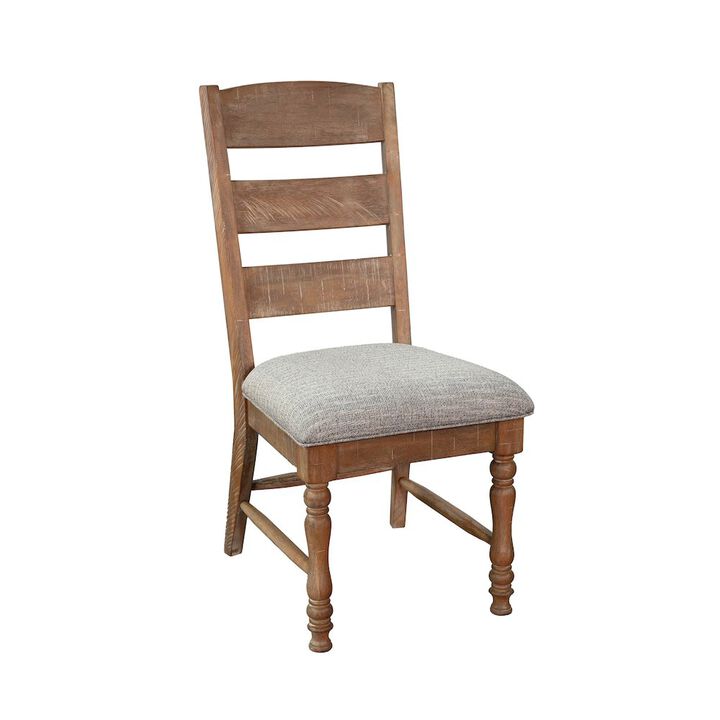 Sunny Designs Sierra Rustic Ladder Back Dining Chair with Cushion Seat (Set of 2)