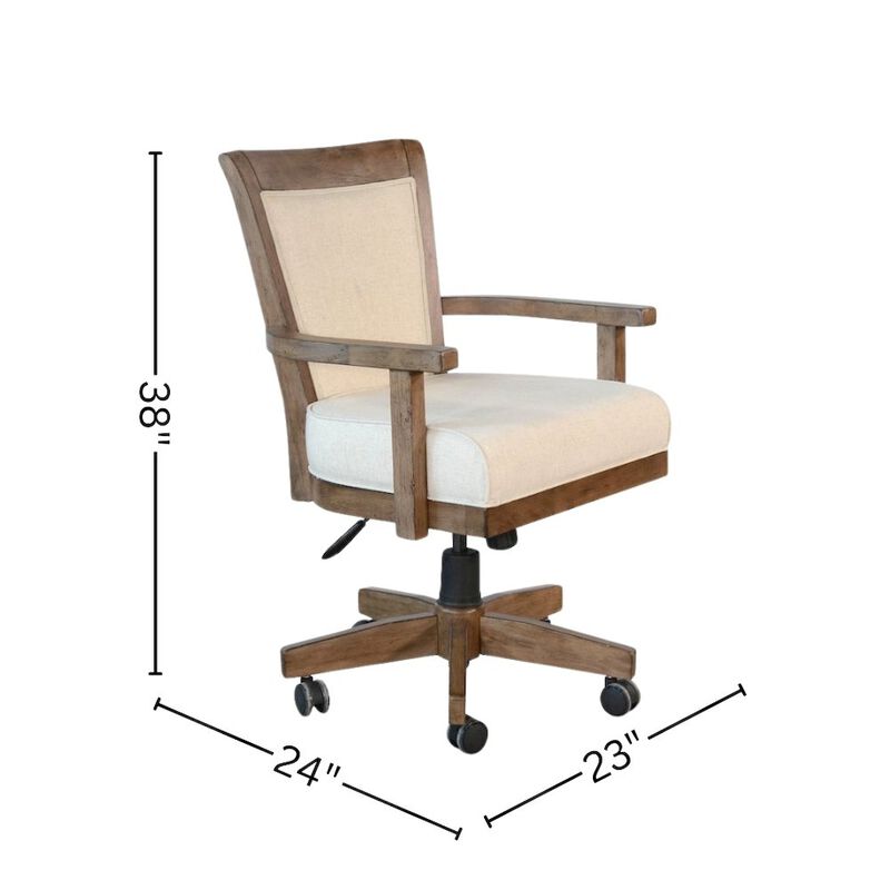 Starlight Canyon Home Solid Wood Game Chair with Casters, Cushion Seat for Poker Table Chairs image number 1