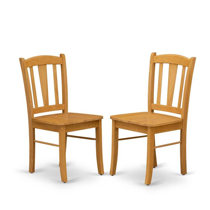 East West Furniture Dublin  Dining  room  Chair  with  Wood  Seat,  Set  of  2