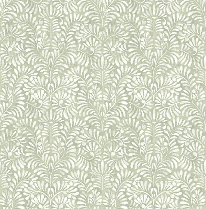 Elma Sage Fiddlehead Wallpaper