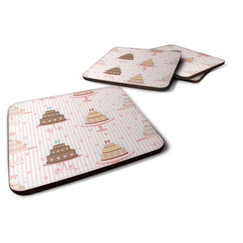 Caroline's Treasures Cakes Decorative coasters, 3.5, Multicolor