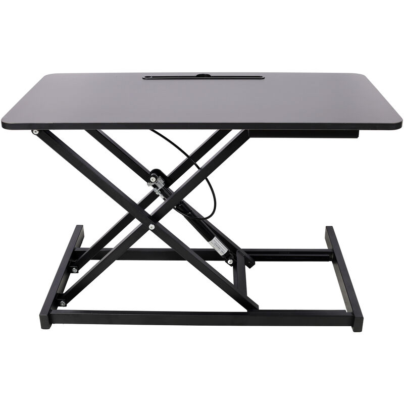 GOODSILO Ergonomic Adjustable Height Standing Desk Converter with Keyboard Tray for Home Office Workstations and Computer Monitors image number 3