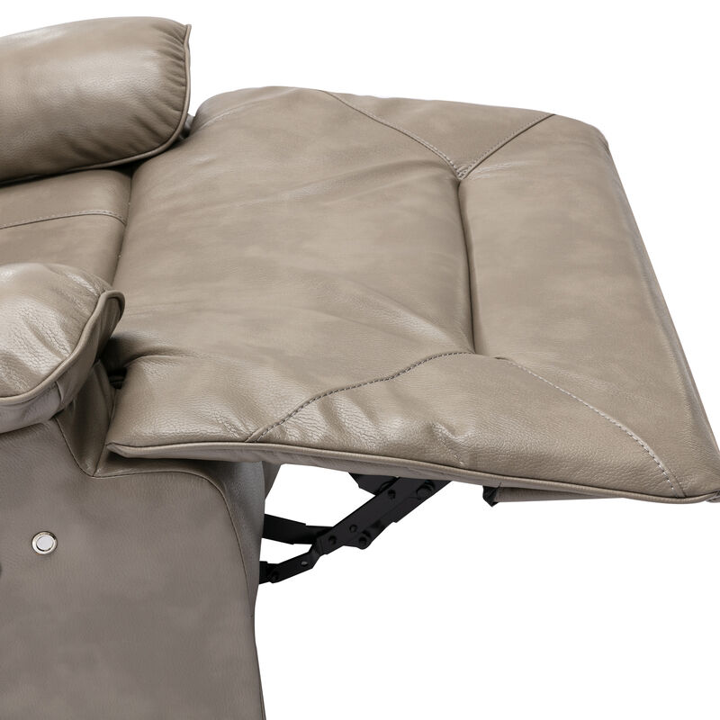 3 Seater Home Theater Recliner Manual Recliner Chair with a LED Light Strip Two Built-in Cup Holders for Living Room,Bedroom image number 8