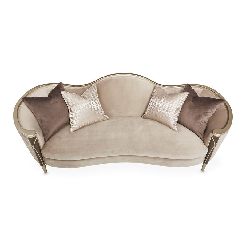 Michael Amini Villa Cherie Sofa - Porcini/Hazelnut