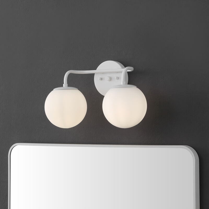 Louis Parisian Globe Metal/Frosted Glass Modern Contemporary LED Vanity Light
