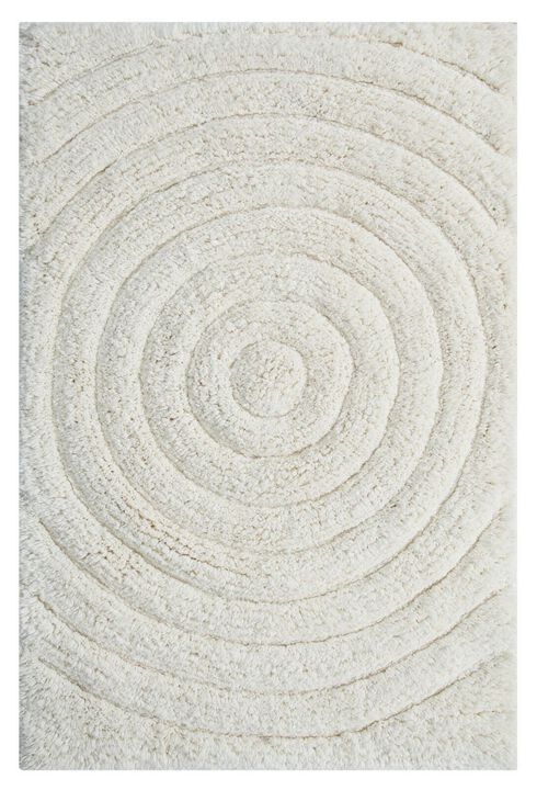 Knightsbridge Echo 220 GSF Non Skid Back Bath Rug 21 x 34 - Ivory