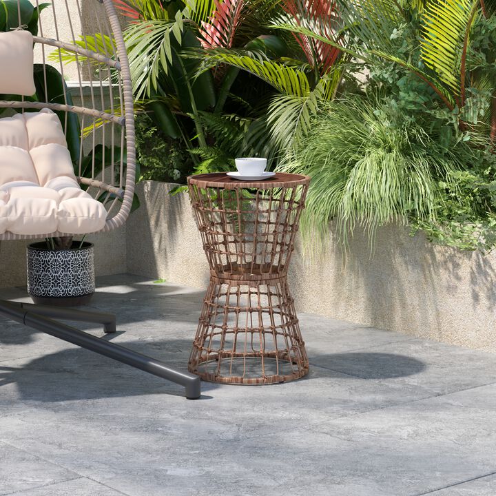 Rope Rattan Patio Table