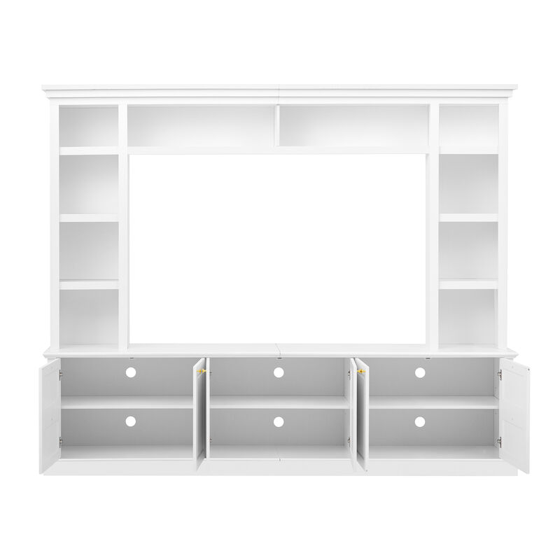 Merax Multifunctional TV Stand for 70" TVs with 3 Adjustable Shelves &ndash; Wine Rack image number 7