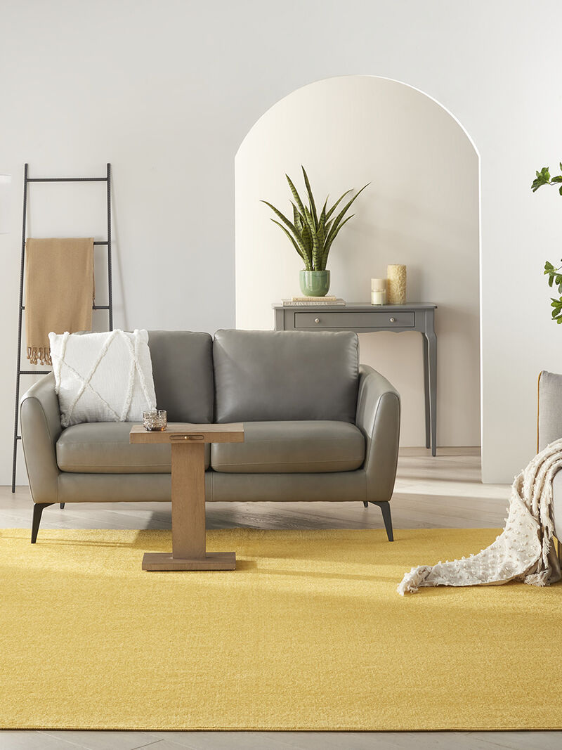 Nourison Essentials NRE01 Yellow 9' x Square Rug image number 9