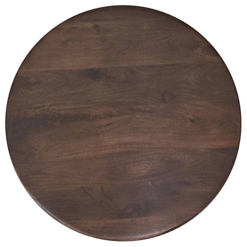 Coaster Dale Round Solid Mango Wood Coffee Table Brown