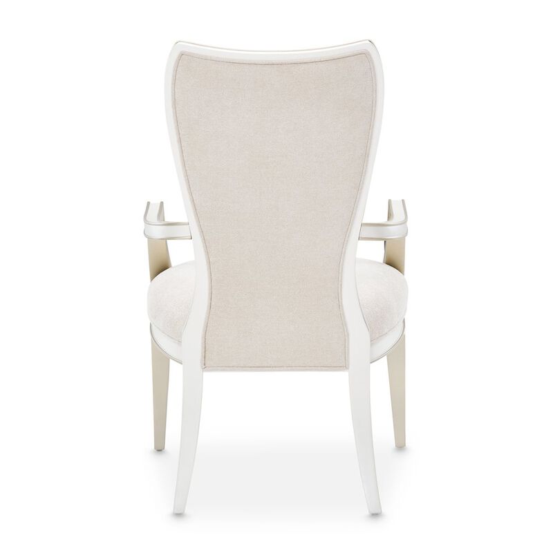Michael Amini La Marisia Dining Arm Chair, Set of 2 - Tranquil/Creamy Pearl