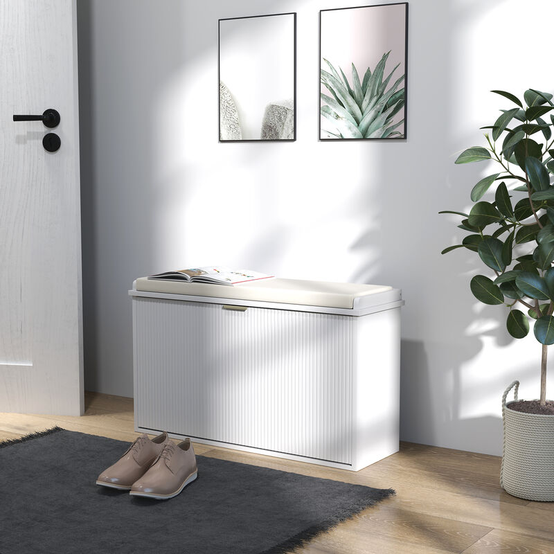 Shoe Storage Bench &ndash; Functional Seat with Spacious Hidden Storage for Hallway or Closet image number 3