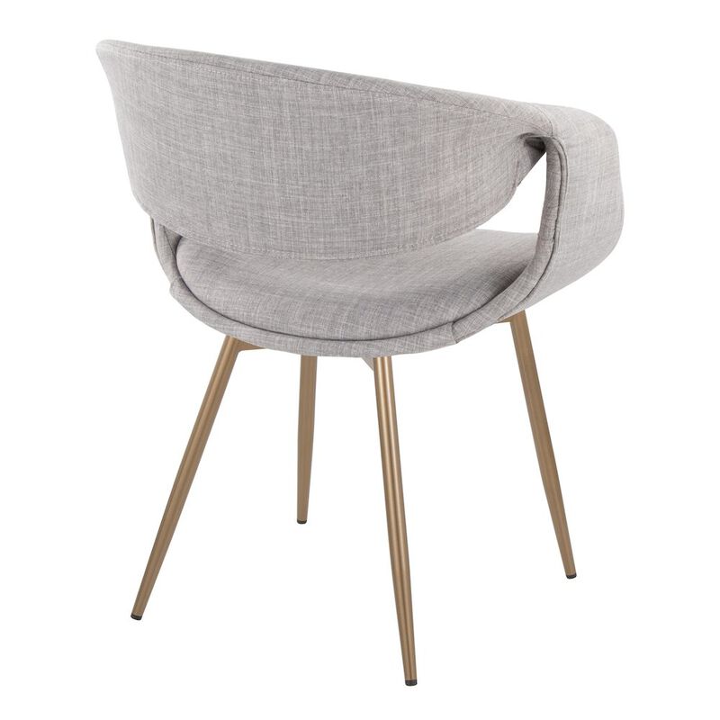 LumiSource Curvo Upholstered Chair - Set of 2