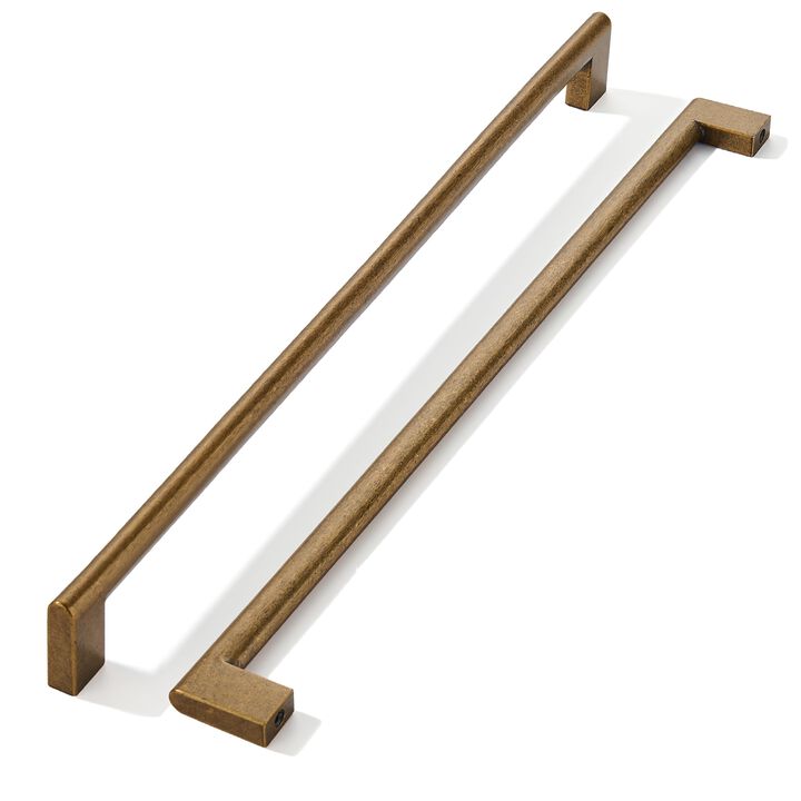 khtumeware 10 Inch Hole Center 6 Pack,Vintage Solid Antique Brass Cabinet Pulls Heavy Duty Kitchen Drawer Handle Antique Cabinet