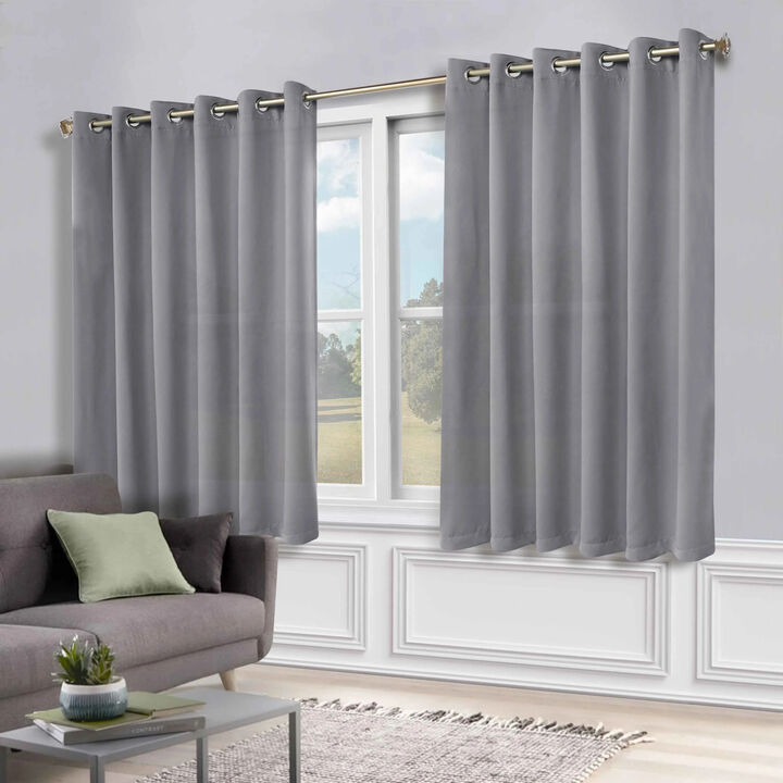 Room Darkening Window Curtain Panels Set of 2 Modern Style