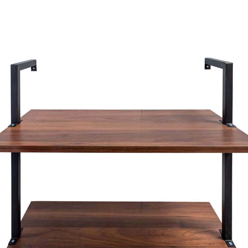 Clihome 3 Tier and 2 Tier Bathroom Shelves Metal, Wood Hanging Storage Bookshelf image number 5