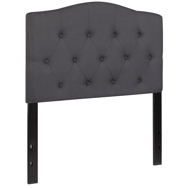Flash Furniture Tufted Upholstered Twin Size Headboard in Dark Gray Fabric image number 0