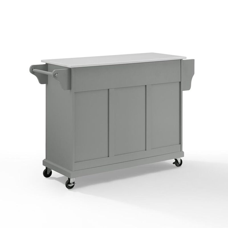 Crosley Furniture Full Size Stone Top Kitchen Cart