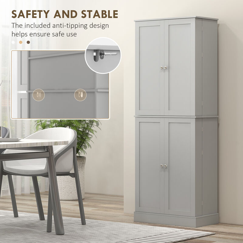 Hivvago 4-Door Kitchen Storage Cabinet with Shelves image number 5