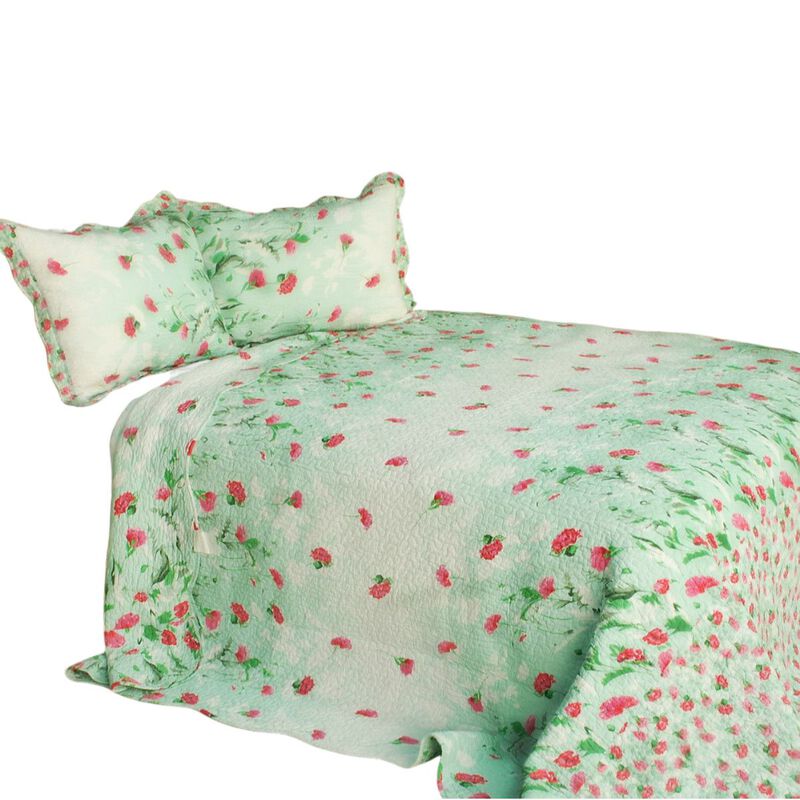 Vermicelli Quilted Cotton Printed Quilt Set Queen Size Gakuen Alice Design Set image number 1