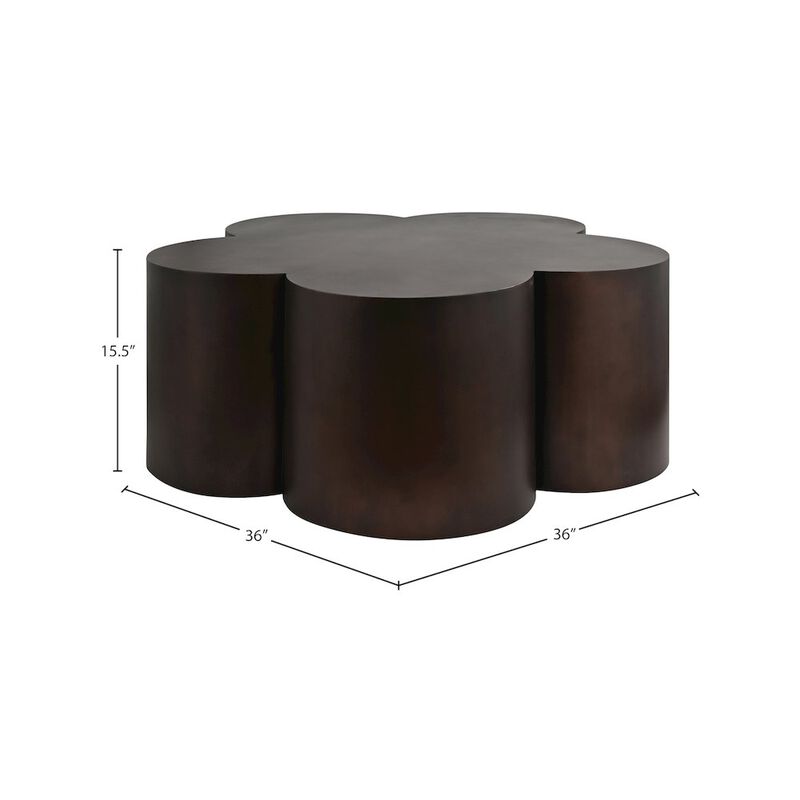 Meridian Furniture Lucky Brown Iron Coffee Table
