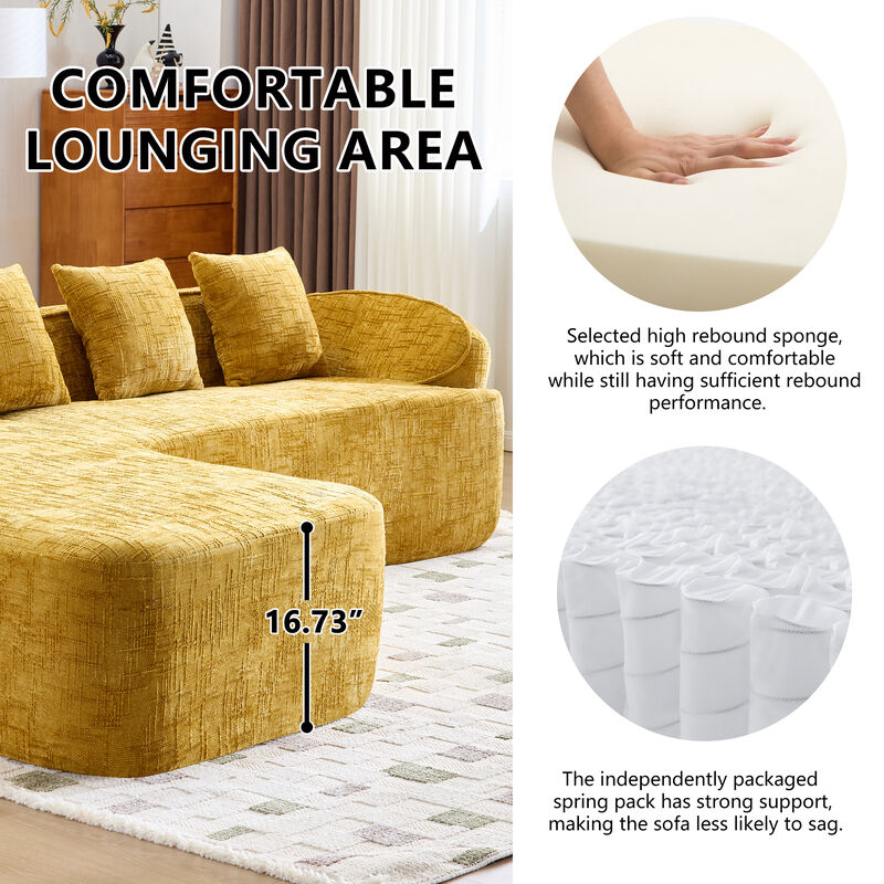 TATEUS L-shaped high-elastic sponge compressed sofa
