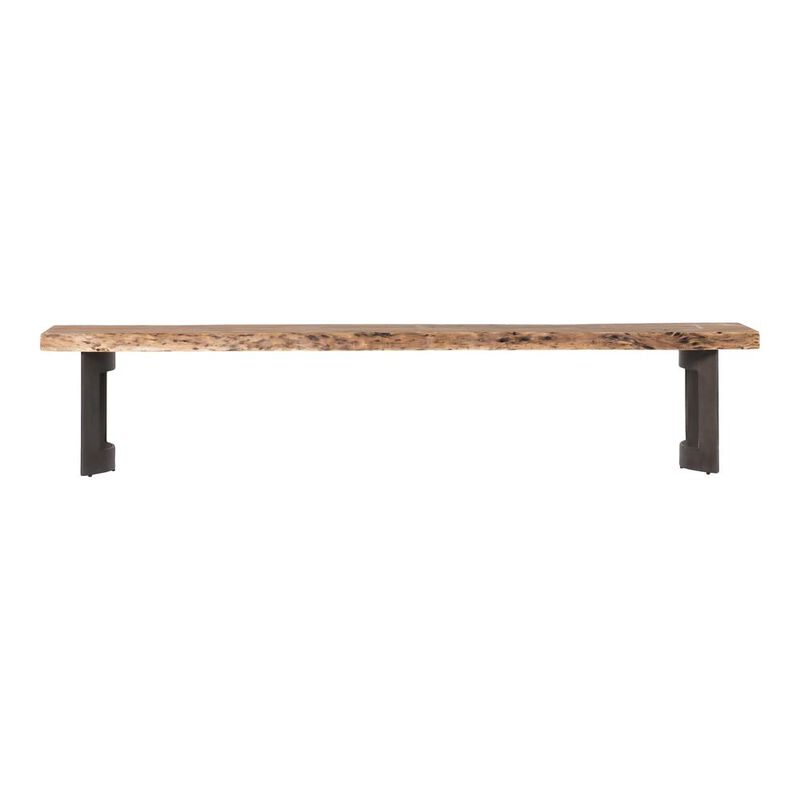 Moe's Home Collection Bent Bench Extra Small, Brown