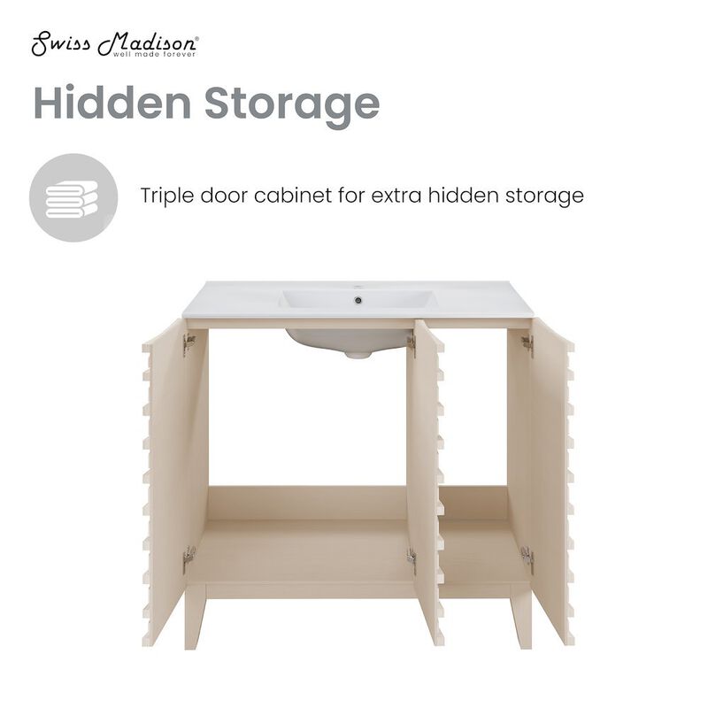 Cascade 36" Freestanding Bathroom Vanity with Sink Top image number 4