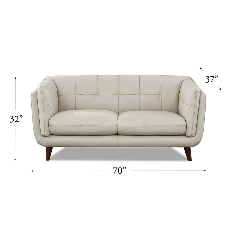 Solana Top Grain Leather Loveseat