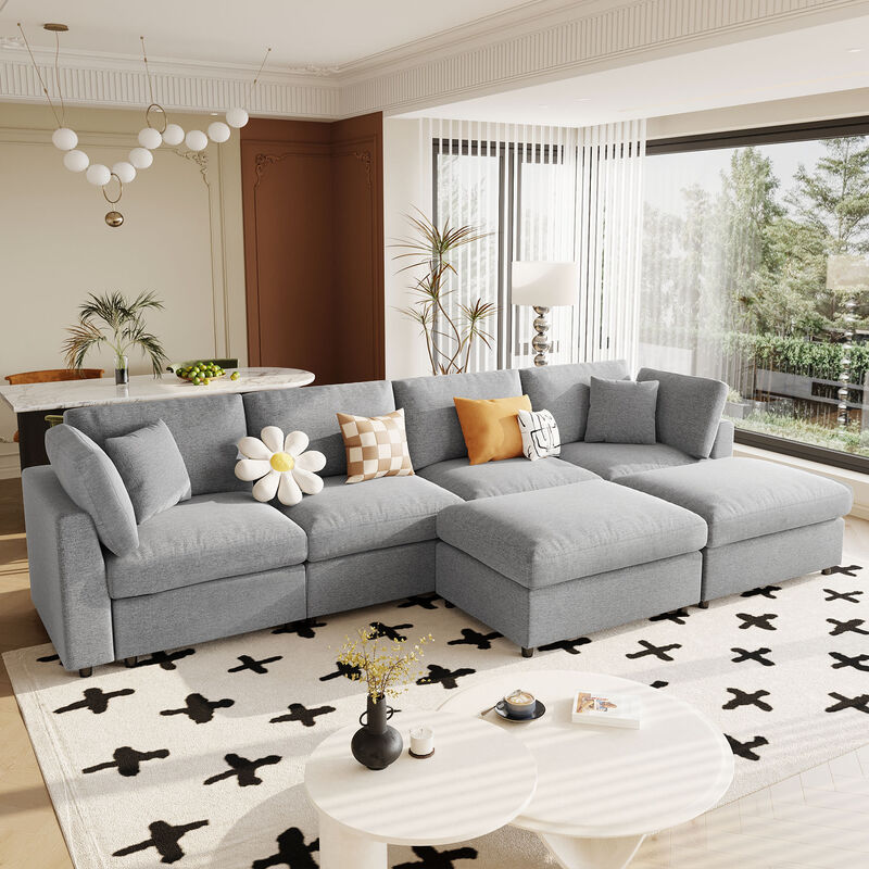 Spudmo 128" Large U-Shaped Sectional Sofa image number 2